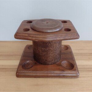 Vintage Fairfax USA Wooden 4 P*pe Rack Stand W/ Tobacco Humidor